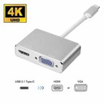 USB Type C to VGA & HDMI Adapter 2 in 1