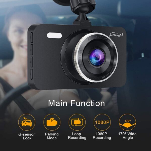  Pathinglek Dash Cam 1080P DVR Dashboard Camera Car Driving  Recorder 3 Inch Driving Camera LCD Screen, 170°Wide Angle, WDR, G-Sensor,  Loop Recording, Parking Monitor, Motion Detection : Electronics