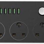 Plug Socket Power Strip Socket Smart Extension Multifunction Power Supply Strip Charger Adapter With 6 USB Port