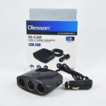 Olesson 1635 12-24V 100W Dual USB 3 Socket Car Charger with ON/OFF Switch Car Charger Adapter