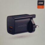 20W Porodo Blue Dual Port Wall Charger