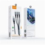 Vidvie 3 In 1 Multifunctional Data Cable, 1.2m, Black - CB4022
